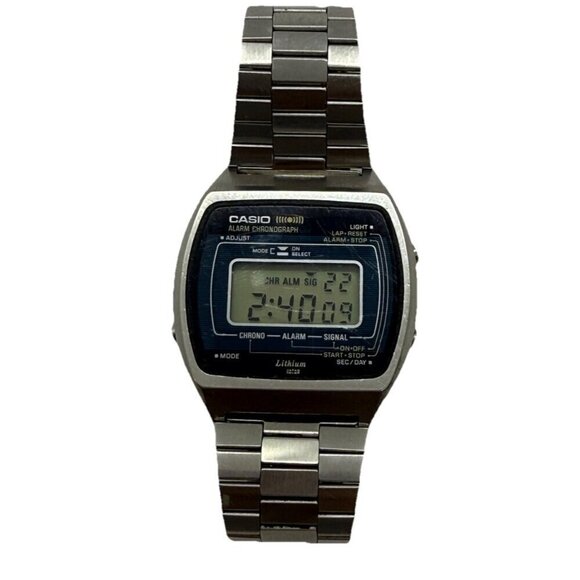 Vtg Casio 83QS-41 Alarm Chronograph Lithium Digital Quartz Men’s Watch Stainless - Picture 1 of 7